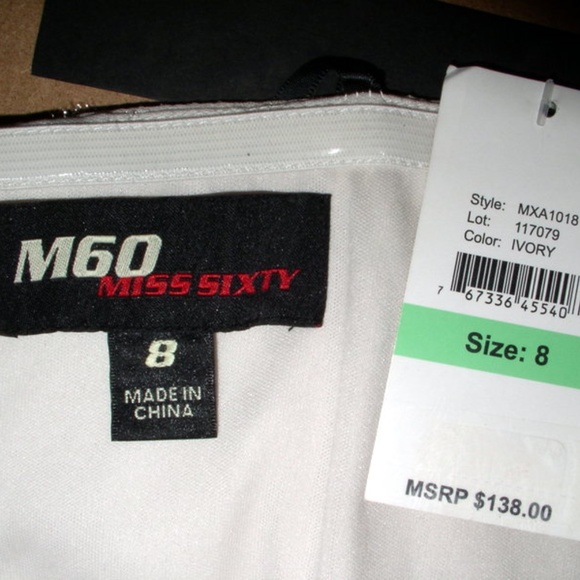 Miss Sixty NWT Sexy Chiffon Strapless Dress - Picture 5 of 6